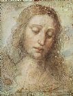 Leonardo Da Vinci Canvas Paintings - Head of Christ